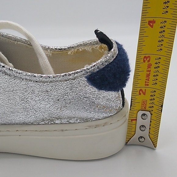 Zara Basic Collection Silver Metallic Sneakers Size -38/US 7.5 - Picture 15 of 16